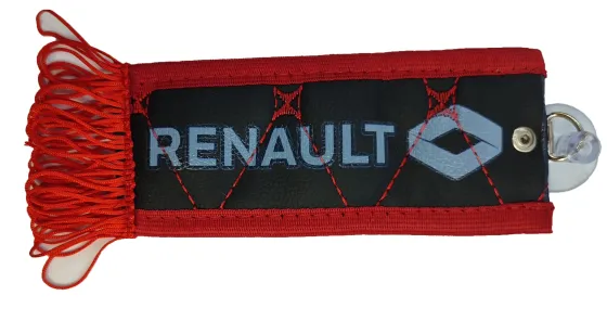 Вымпел 150х60мм эко-кожа Renault черный
