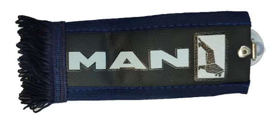 Вымпел 150х60мм эко-кожа MAN черный