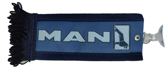 Вымпел 150х60мм эко-кожа MAN синий