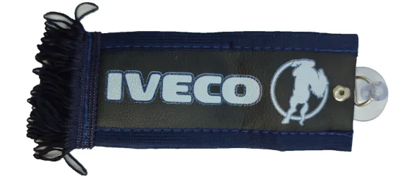 Вымпел 150х60мм эко-кожа IVECO черный
