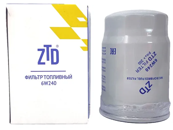 Фильтр топливный 6W240 (на ФТОТ Евро-3) ФГ-02.001 / ZTD