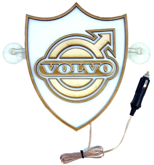 Табличка светящаяся ЩИТ VOLVO 270х200мм 24V