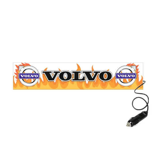 Табличка светящаяся FIRE VOLVO 24V (Двухстороняя со штекером)