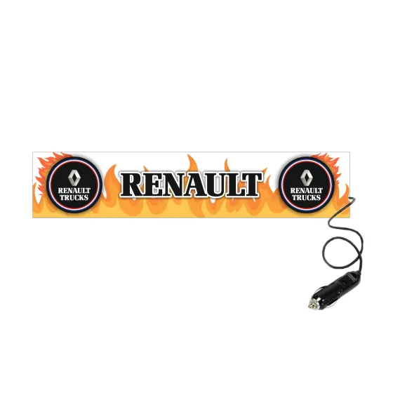 Табличка светящаяся FIRE RENAULT 24V (Двухстороняя со штекером)