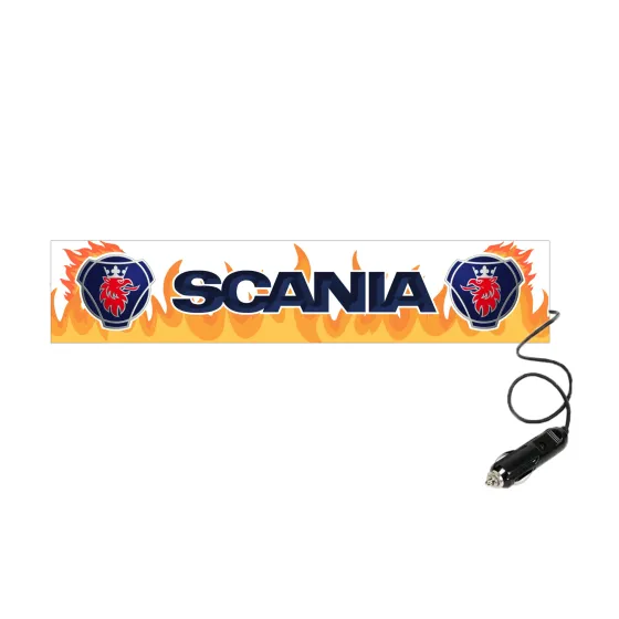 Табличка светящаяся FIRE SCANIA 24V (Двухстороняя со штекером)