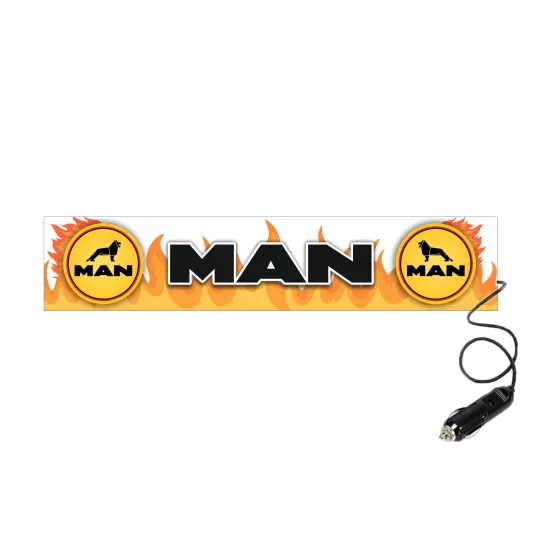 Табличка светящаяся FIRE MAN 24V (Двухстороняя со штекером)