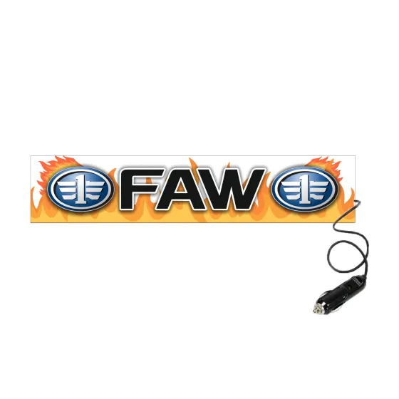 Табличка светящаяся FIRE FAW 24V (Двухстороняя со штекером)