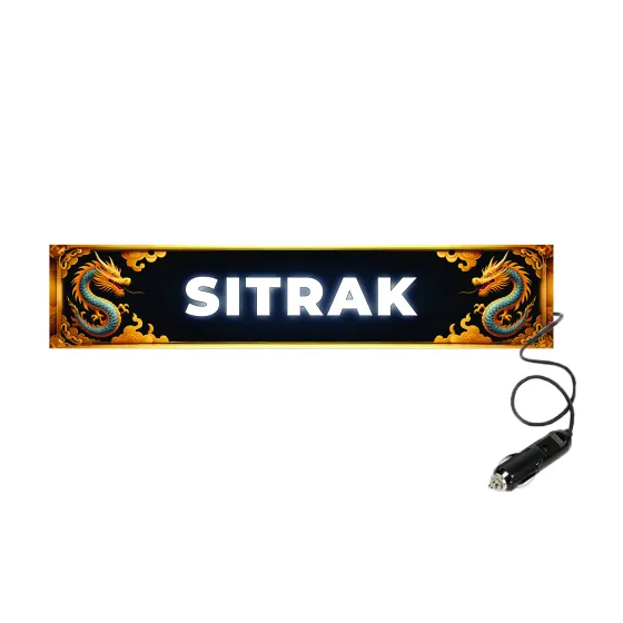 Табличка светящаяся DRAGON SITRAK 24V (Двухстороняя со штекером)