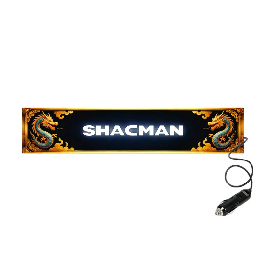 Табличка светящаяся DRAGON SHACMAN 24V (Двухстороняя со штекером)