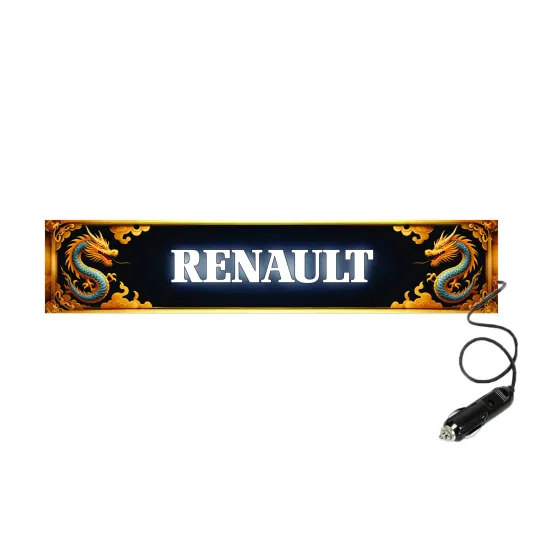 Табличка светящаяся DRAGON Renault 24V (Двухстороняя со штекером)