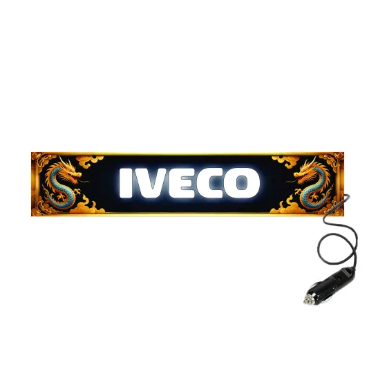 Табличка светящаяся DRAGON IVECO 24V (Двухстороняя со штекером)