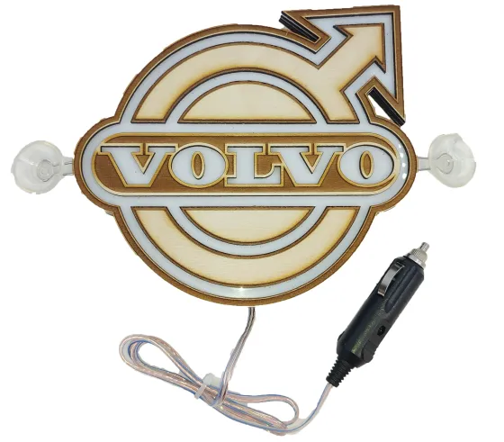 Табличка светящаяся ЛОГОТИП VOLVO 180х180мм 24V