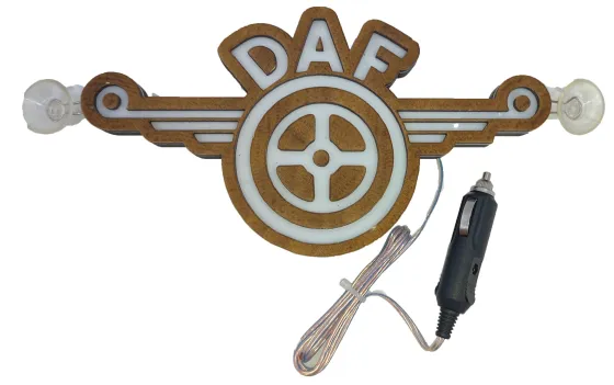 Табличка светящаяся ЛОГОТИП DAF 180х180мм 24V