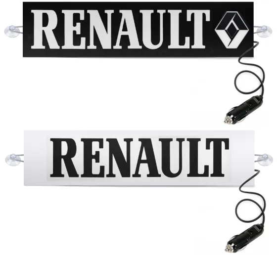 Табличка светящаяся RENAULT 24V (Двухстороняя со штекером)