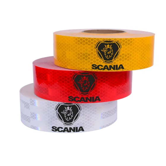 Лента светоотражающая (марка) SCANIA 50м*5см Желтая ЗМ