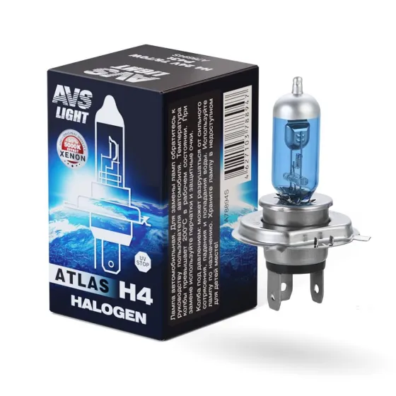 Галогенная лампа AVS ATLAS BOX 5000К H4 24V 75/70W /1