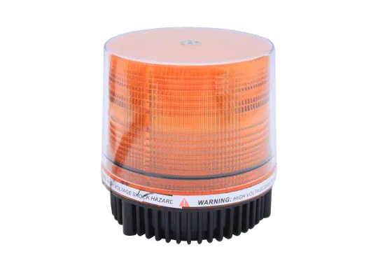 Маяк проблесковый светодиод 10-30V (Строб, h=110мм,d=115мм,магн., в прик., 24LED)