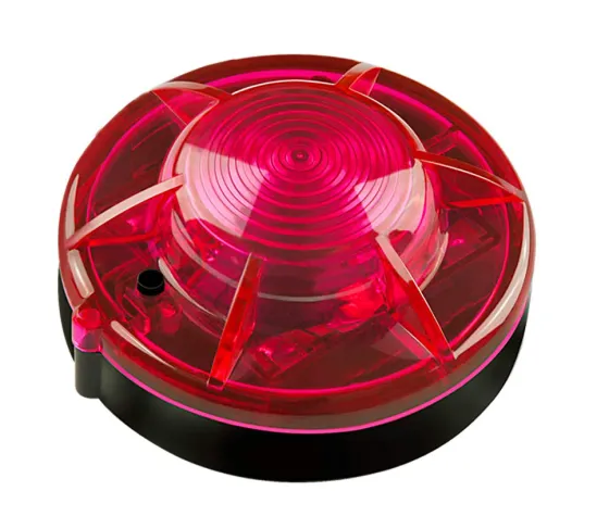 Маяк проблесковый LED (На батарейках, 3хАА, D=95мм, на магните) Красный