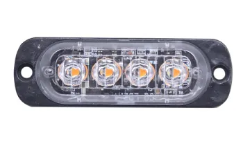 Маяк маркерный 4LED желтый мигающий 12-24V /2