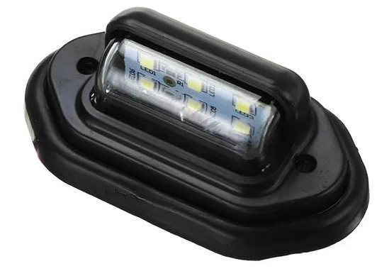 Подсветка номера LED черная 6LED МК 12-24V /10
