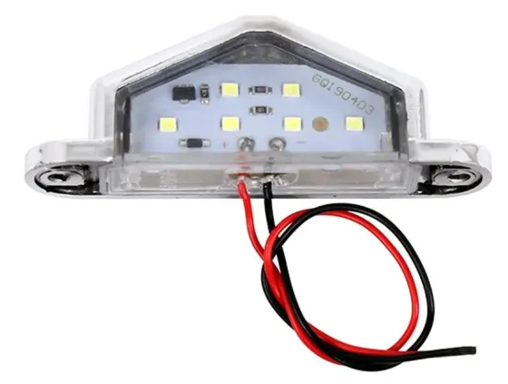 Подсветка номера LED ХРОМ 6LED ДОМИК 12-24V /2