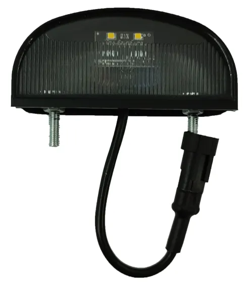 Подсветка номера LED 24V Черная (между шпильк. 72мм, М6) Сакура