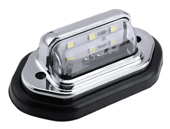 Подсветка номера LED ХРОМ 6LED 12-24V /2