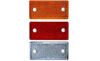Световозвращатель пряугольный (с отверстиями) Желтый /20