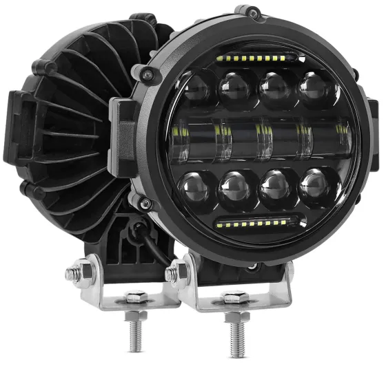 Фара противотуманная LED 50W, 12-24V, с ДХО, 180мм