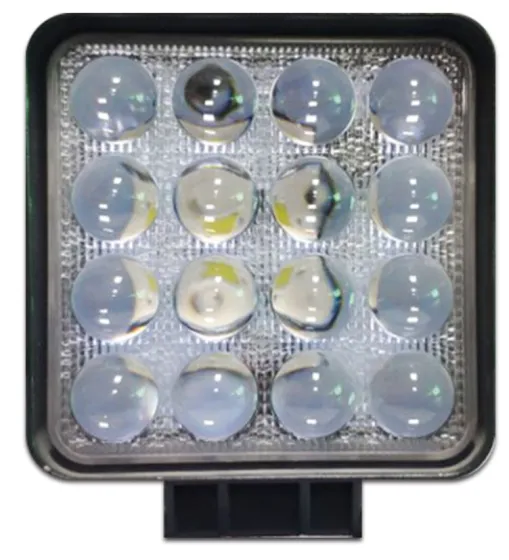 Фара противотуманная LED 48W, 16Led, 45мм, Линза, 12-24V, 110х110х45мм