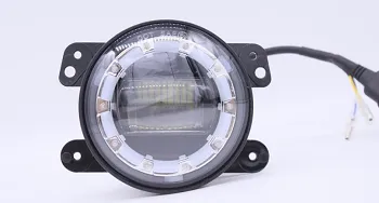 Фара противотуманная LED 30W DAF (универс.) 3Led, Ободок Желт. (Б/Ж), 12-24V, d=90мм, регулир., к-т