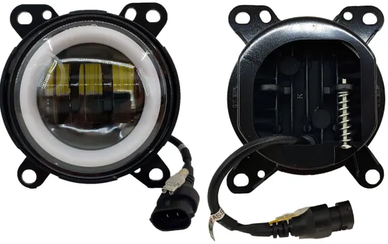 Фара противотуманная LED 30W DAF NEW 3Led, Белый+ДХО, 12-24V, d=100мм, регулир., к-т