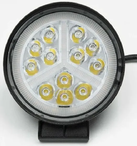 Фара противотуманная LED с желтым габаритным огнем круглая 4' 56W Combo