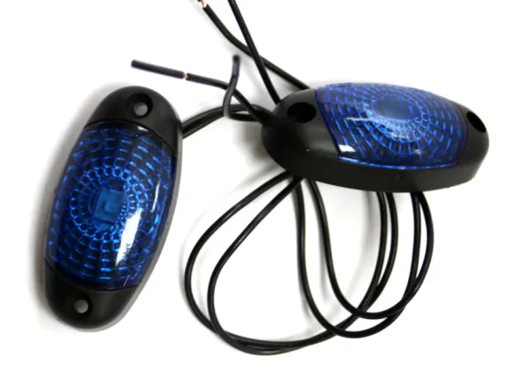 Фонарь габаритный LED 12V/24V Синий (паутинка) аналог FT 025 ТрАС
