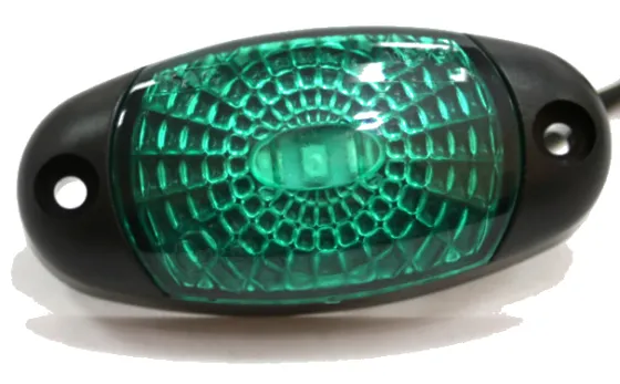 Фонарь габаритный LED 12V/24V Зеленый (паутинка) аналог FT 025 ТрАС
