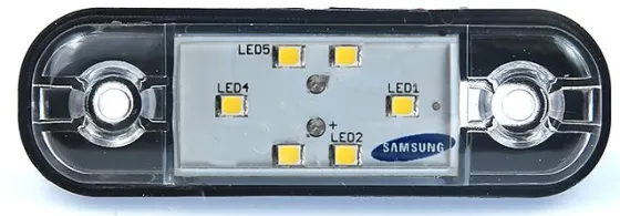 Фонарь маркерный 160 Овал 6LED белый с прокладкой 12-24V (SAMSUNG)