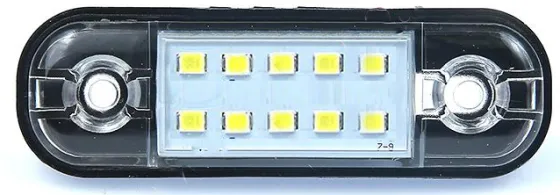 Фонарь маркерный 160 2 ряда белый 10LED с прокладкой 12V