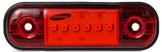 Фонарь маркерный 160 (один ряд) 6LED Бегущий красный с прокладкой 12-24V (SAMSUNG)