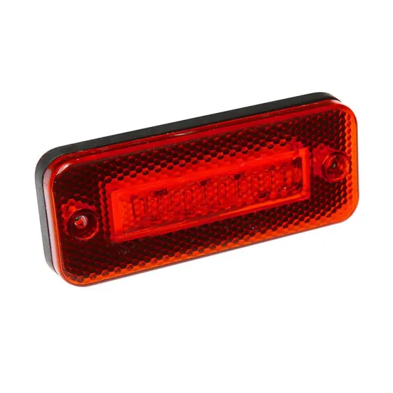 Фонарь маркерный 163 LED красный 12LED с прокладкой 24V