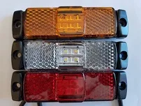 Фонарь маркерный 80 красный с проводом 12-24V ТАС