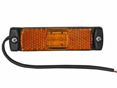 Фонарь маркерный 80 желтый с проводом 12-24V ТАС