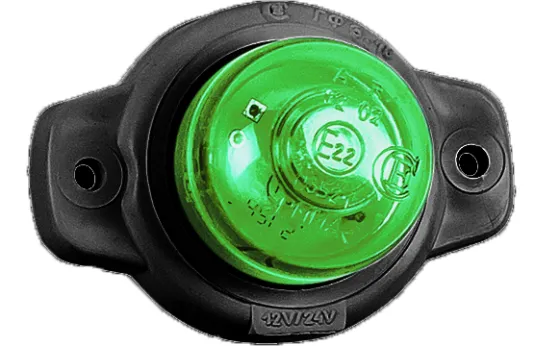 Фонарь маркерный LED ГФ 3.18 Шайба 12-24V Зеленый