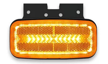 Фонарь маркерный Fristom LED c функцией указателя поворота 12-36В, желтый с кронштейном Польша