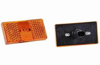 Фонарь маркерный К-З LED желтый (овальный разъем) 12-24V /10/50