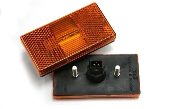 Фонарь маркерный К-З LED желтый (квадратный разъём) 12-24V /10/60