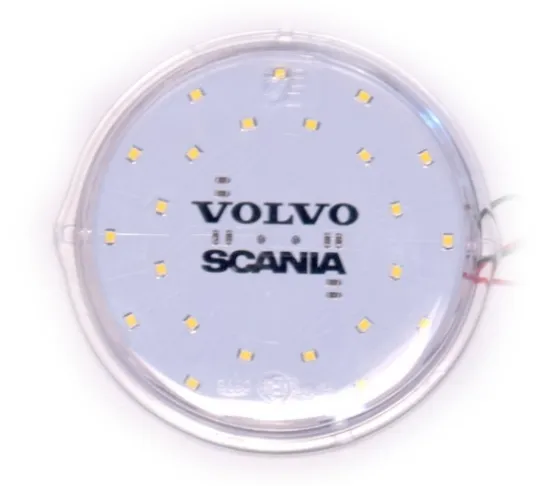 Стекло П/Т фары SCANIA / VOLVO внутреняя (круглое) 24Led 24V LED-Платой пластик