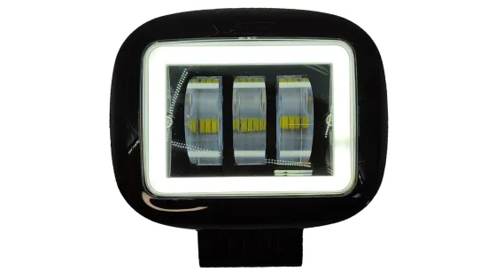 Фара противотуманная LED 30W (квадратная) с ободком 120х95мм