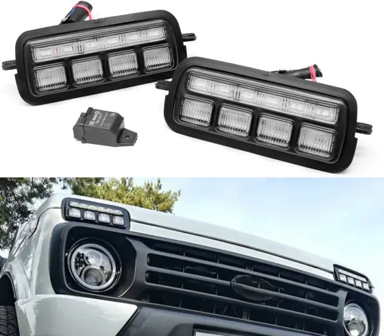 Надфармики LED с ДХО для Л-а Нива / L-A NIVA 4х4