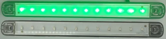 Фонарь маркерный ТРАС 241мм Зеленый 12Led 12-24V