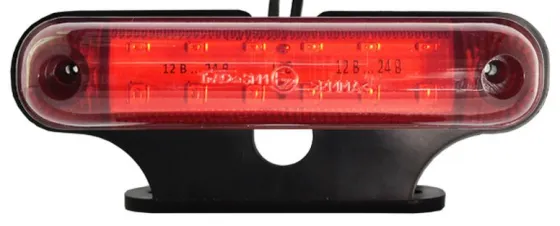 Фонарь маркерный ТРАС 110мм Красный 6Led 12-24V Высокий с крошнтеином